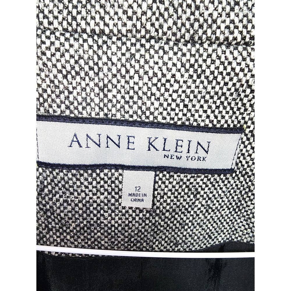 Ann Klein Suit Womens Size 12 Gray Two Button Jacket Blazer Work Career Formal - Picture 4 of 14